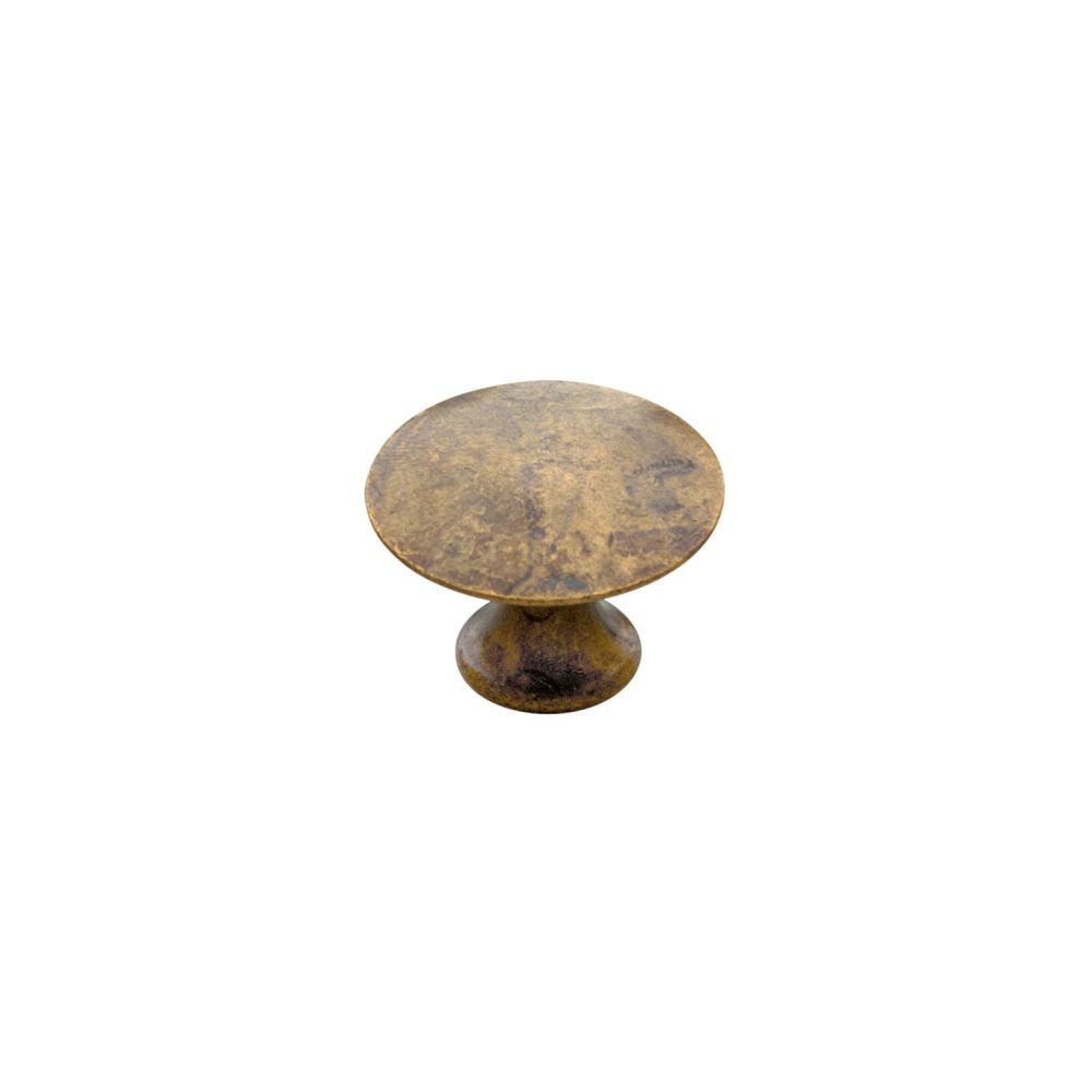 Meubelknop glad ø25 mm messing antiek