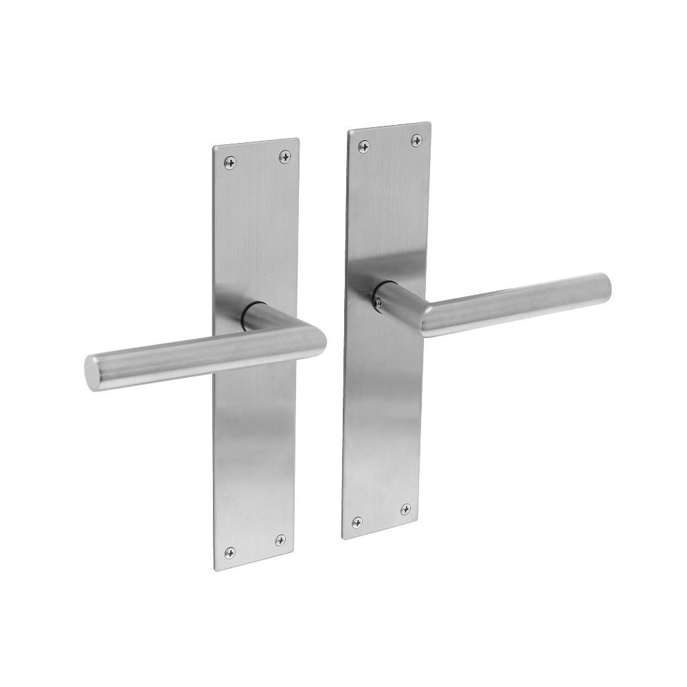 Deurkruk Jura met schild 250x55x2mm  blind rvs geborsteld