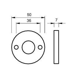 Rozetten rond - zwart