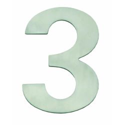 Huiscijfer 150x2mm breed RVS 