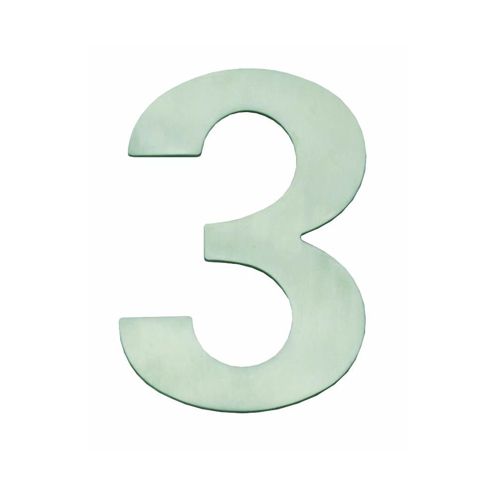 Huiscijfer 150x2mm breed RVS 