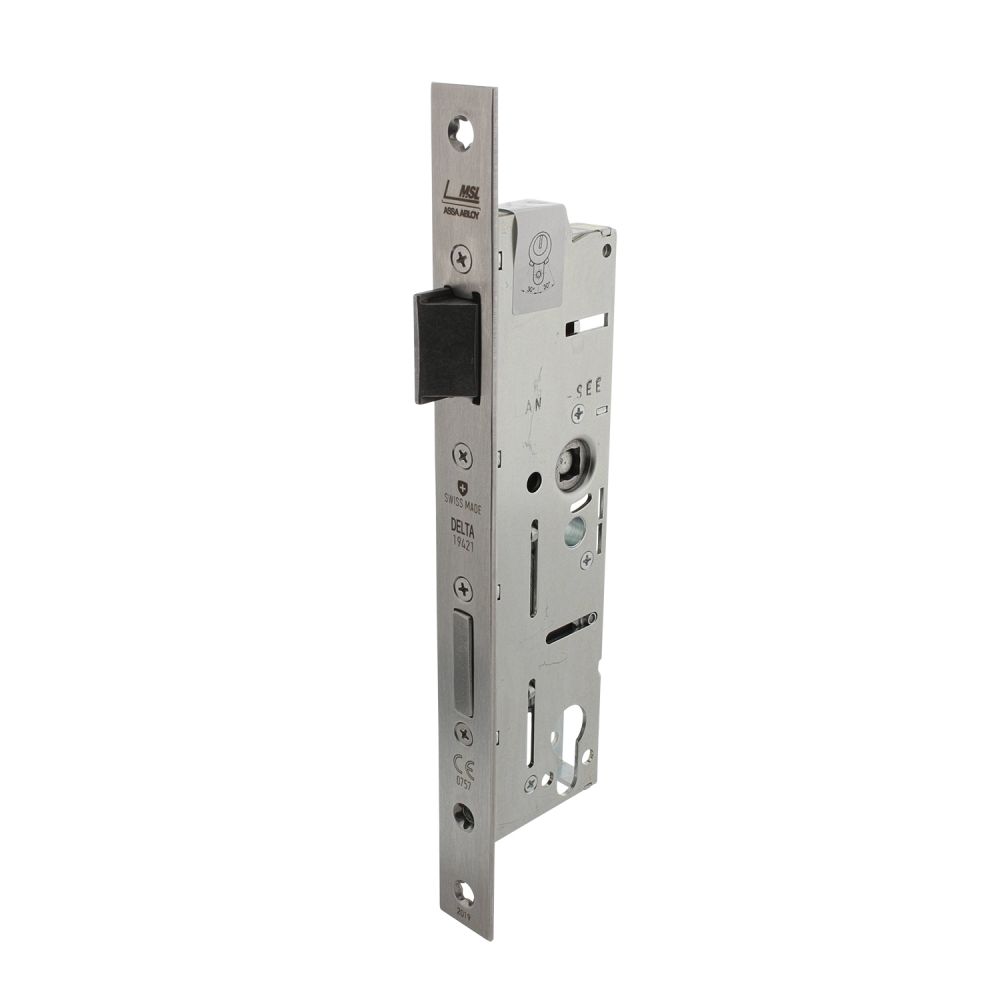 P+E Veiligheidsslot profielcilindergat 92mm doornmaat 40mm DIN rechts/links met rvs geborstelde voorplaat 270x24mm 