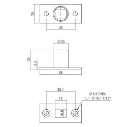 P+E Espagnolet sluitkom SKG2 rvs geborsteld