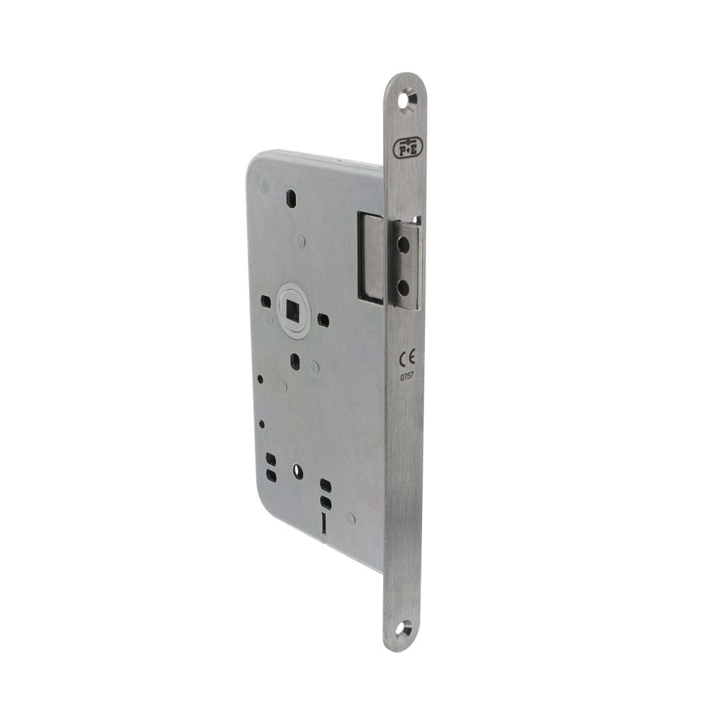 P+E Loopslot DIN rechts met rvs geborstelde voorplaat 235x20mm