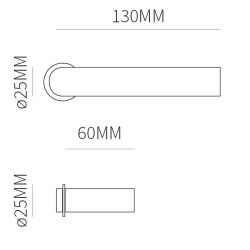 Deurkruk Oslo zwart op rond rozet minimal