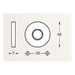 Rozet verdekt 49x7mm messing gelakt