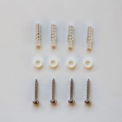 RVS Huisnummerbord 12x12cm - met schroeven