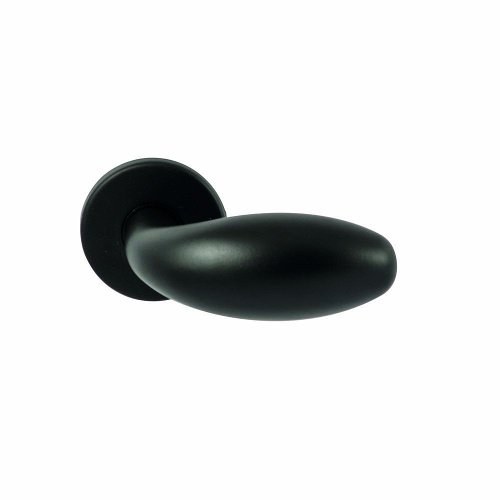 Knopkruk Golf Zwart op rond rozet 4mm dun