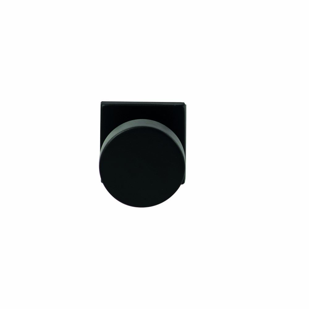 Knopkruk Piano Zwart op vierkant rozet 4mm dun