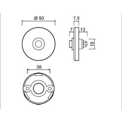 AMI beldrukker rond - zwart