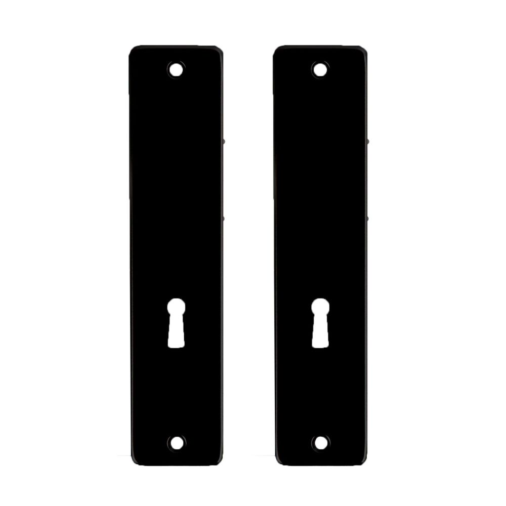 Kortschild kastslot 180x41 zonder krukgat - alu/zwart