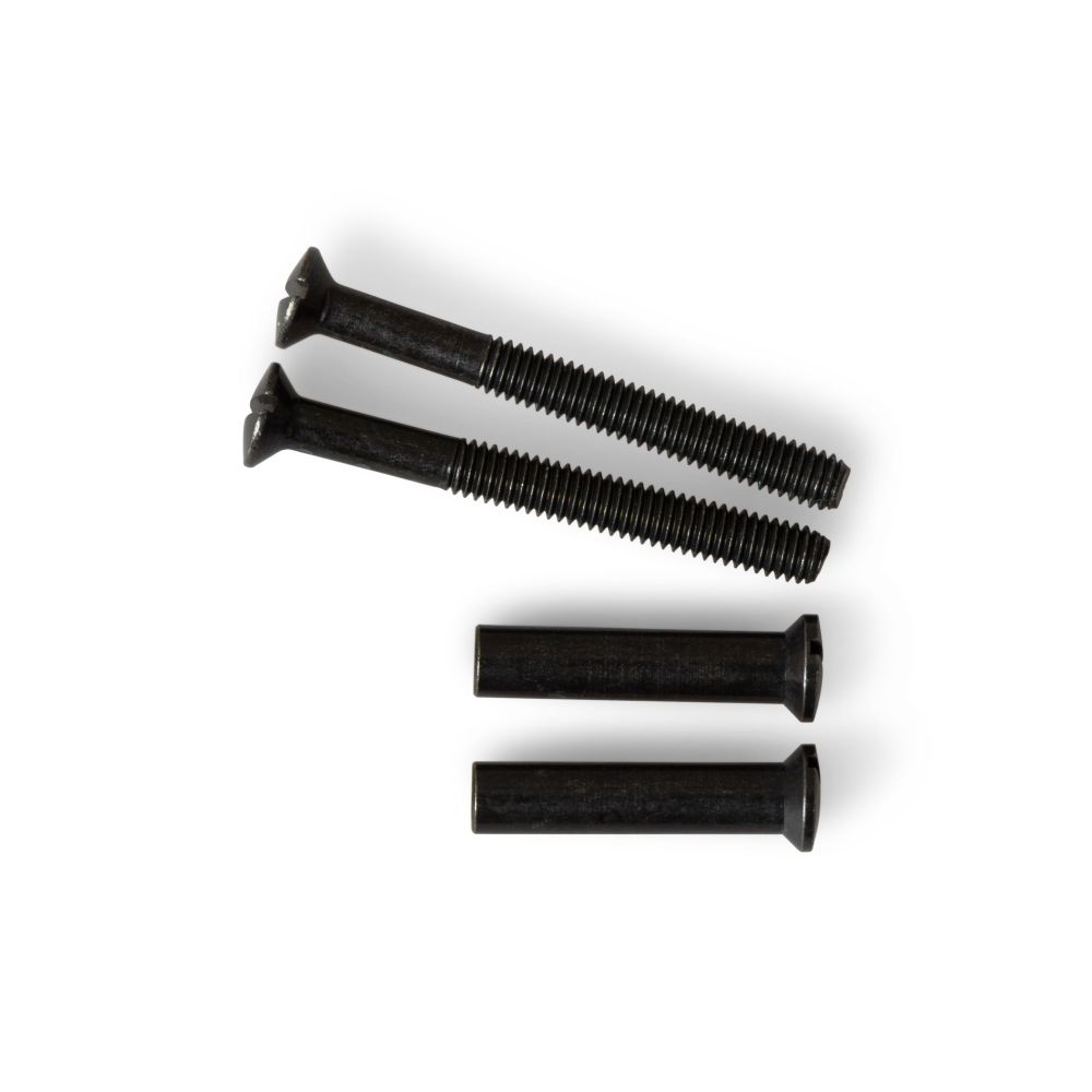 2 Patentboutjes m4x38 mm met hulsjes - zwart