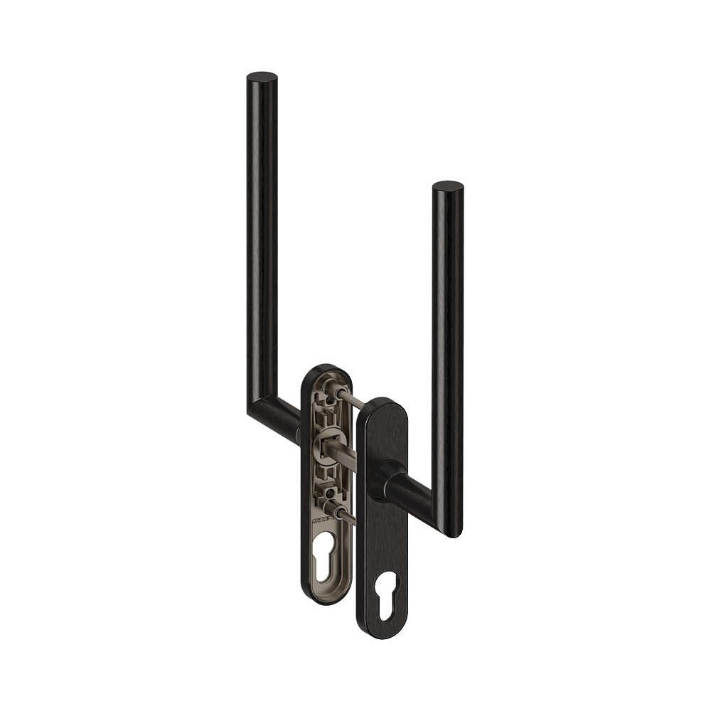 Hefschuifdeurgreep dubbel PC69 Toledo Zwart