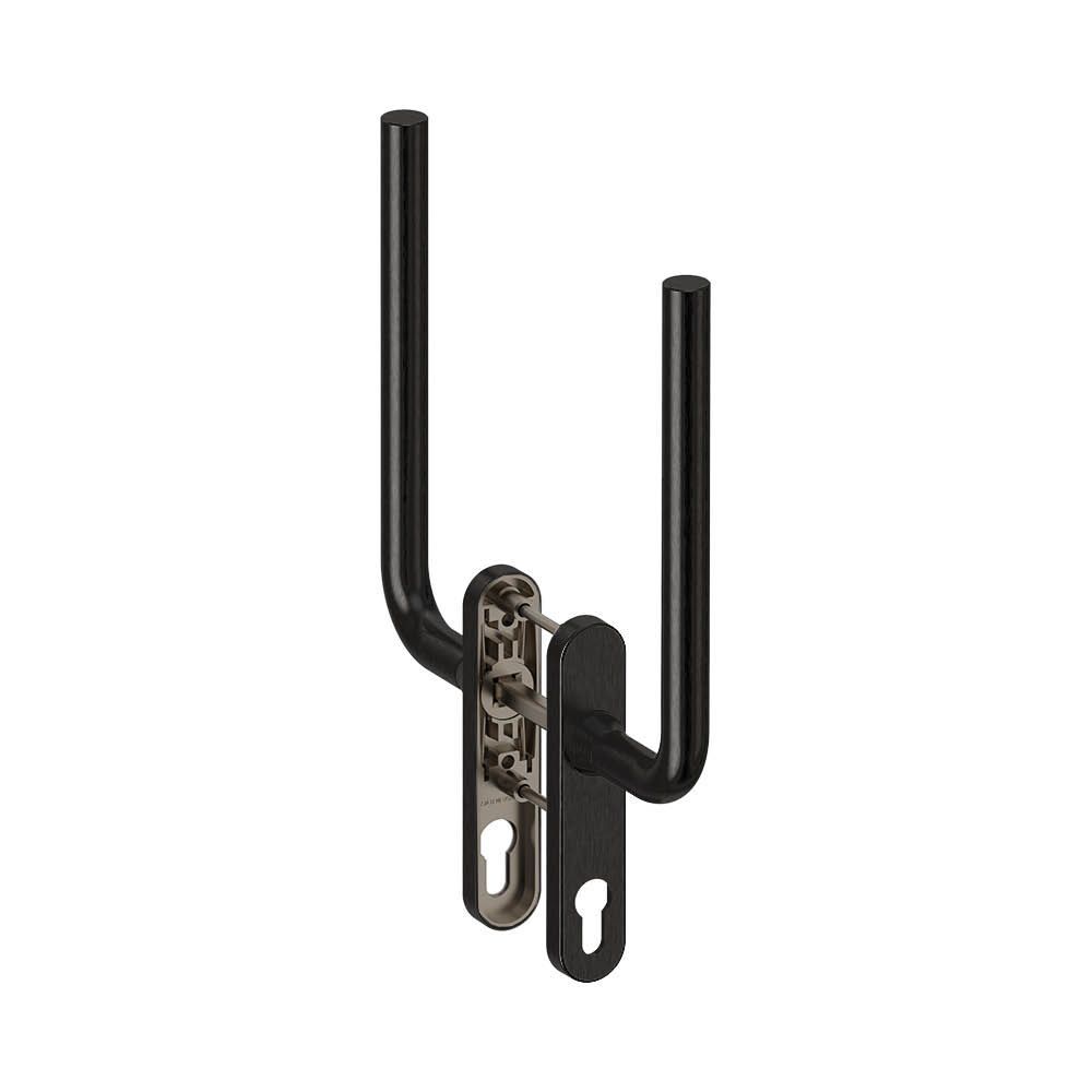 Hefschuifdeurgreep dubbel PC69 Oslo Zwart