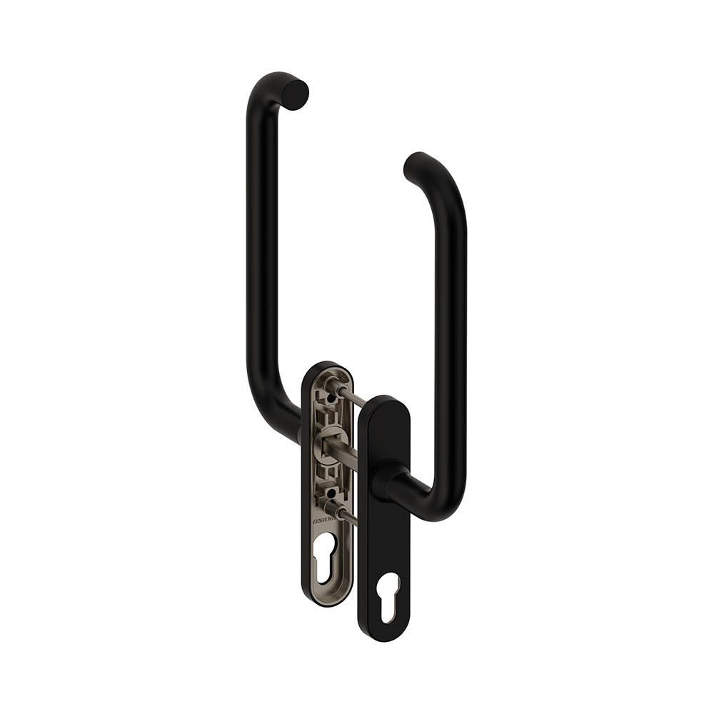 Hefschuifdeurgreep dubbel PC69 Stockholm Zwart