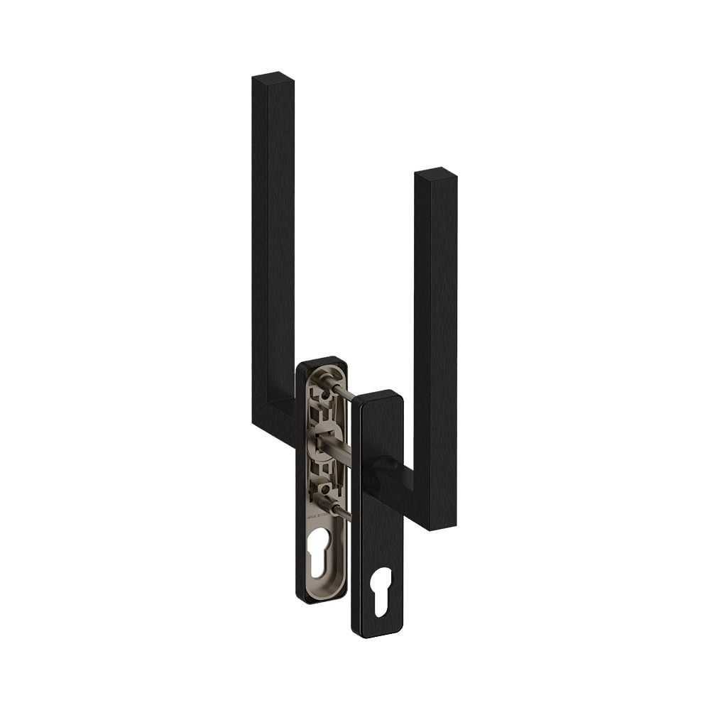 Hefschuifdeurgreep dubbel PC69 Geneve Zwart