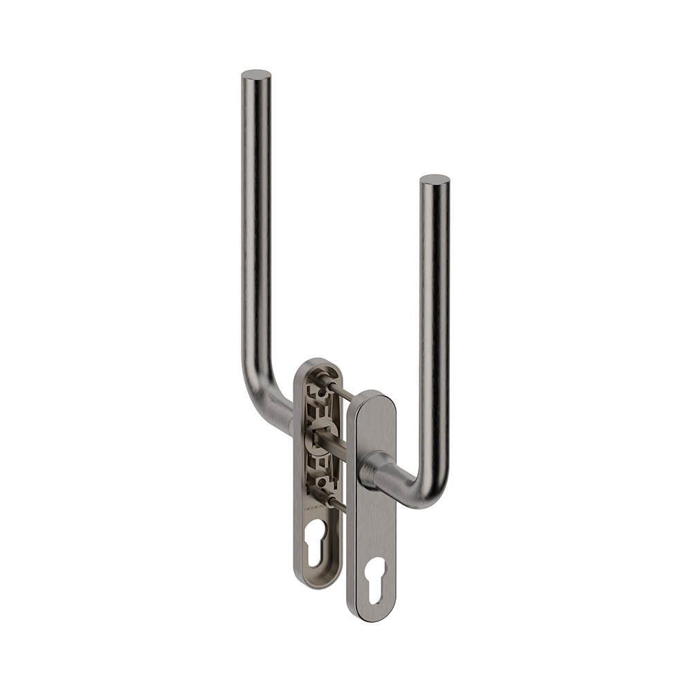 Hefschuifdeurgreep dubbel PC69 Oslo RVS