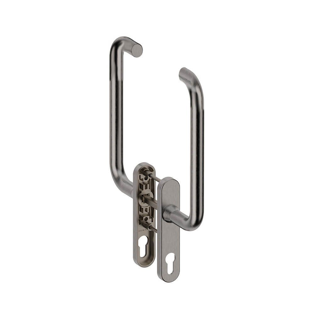 Hefschuifdeurgreep dubbel PC69 Stockholm RVS