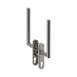 Hefschuifdeurgreep dubbel PC69 Toledo RVS