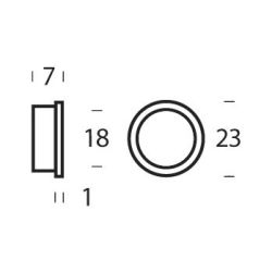 10 nylon ringen 20mm-18mm wit