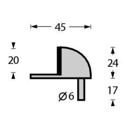 Deurstop bolrond RVS 