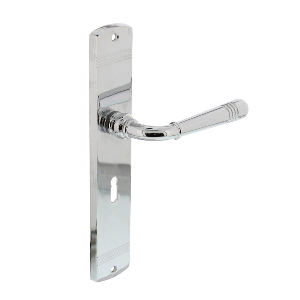 Deurkruk Emily op langschild sleutelgat 56mm chroom