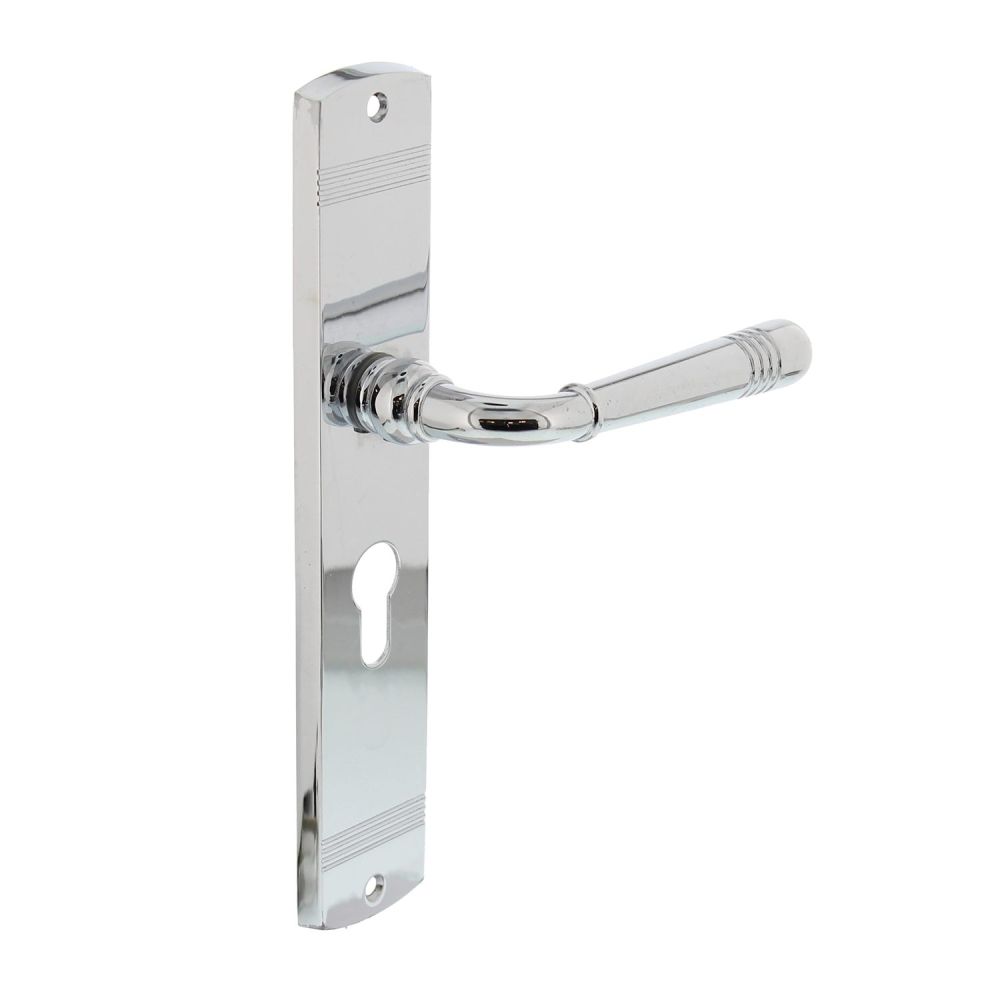Deurkruk Emily op langschild profielcilindergat 55mm chroom