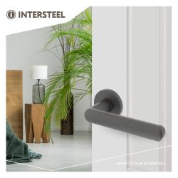 Intersteel Deurkruk Sora op rozet ø51x5mm - grijs