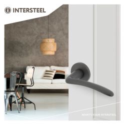 Intersteel Deurkruk Zaia op rozet ø51x5mm - grijs