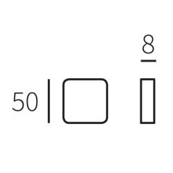 Beldrukker PBA vierkant RVS