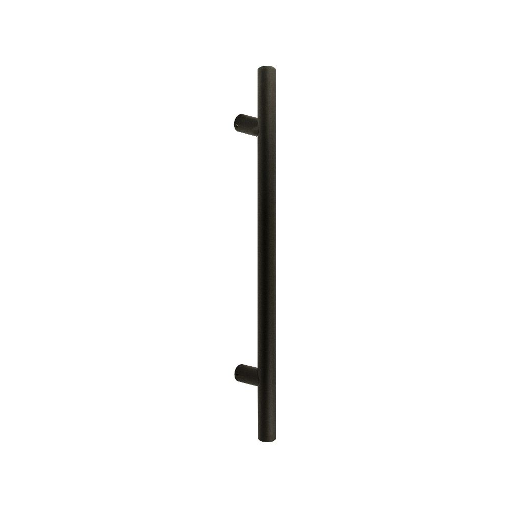 Handgreep Frankfurt T-model rond schuin 660x30mm - mat zwart