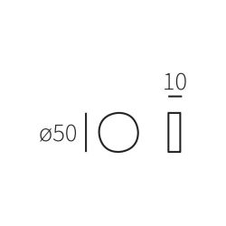 Beldrukker Artax rond PVD messing