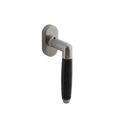 Raamkruk Combinatie op ovale rozet RVS