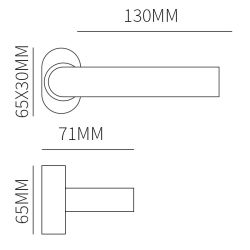 Deurkruk Seoul RVS op ovaal rozet