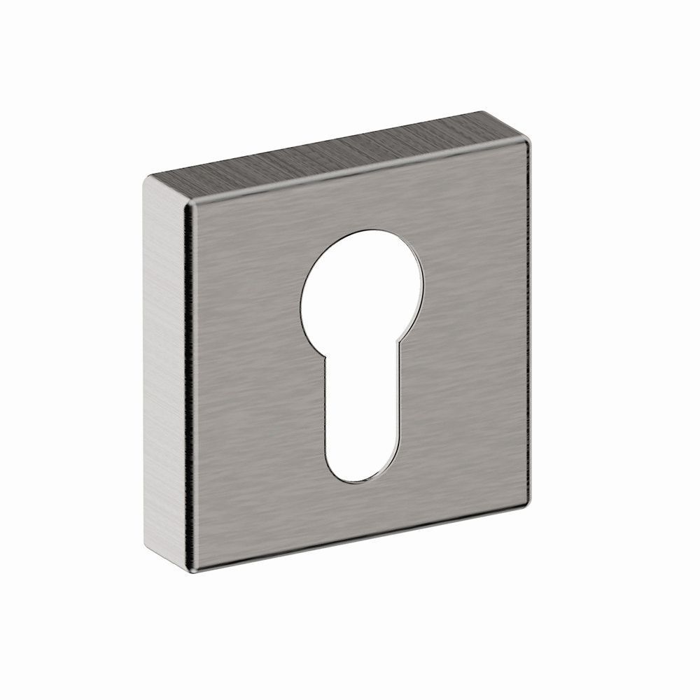 Cilinderrozet RVS vierkant