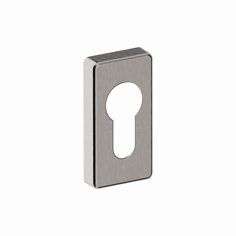 Cilinderrozet RVS rechthoek