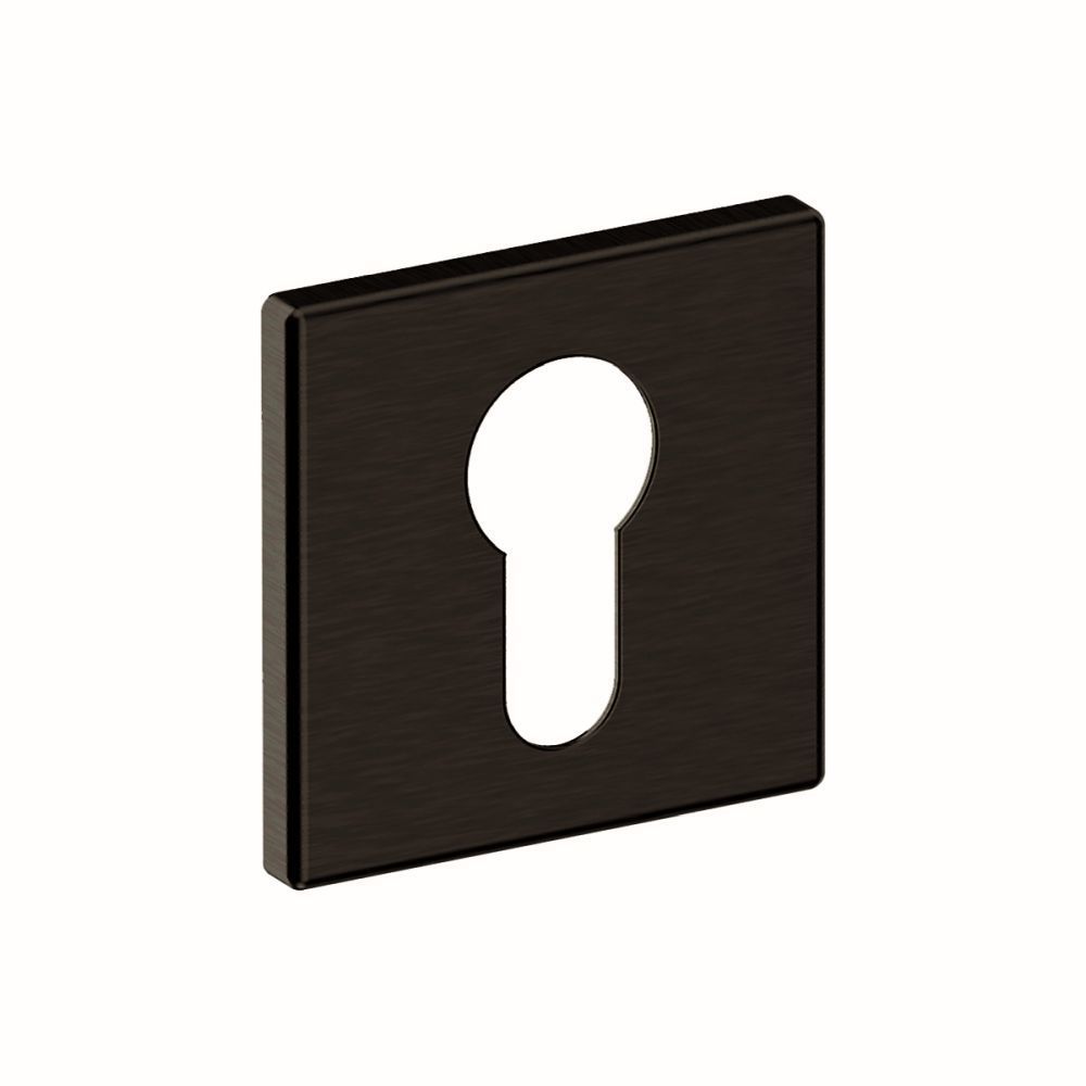 Cilinderrozet vario-vierkant dun 4mm - zwart