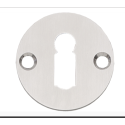 Rozet met sleutelgat verdekt 42x2mm RVS