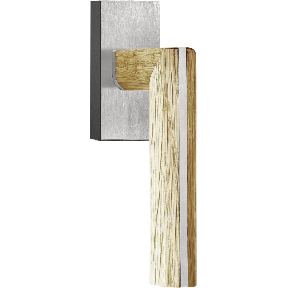 Draaikiepgarnituur Piet Boon TWO PBL22-DK linksdraaiend - mat RVS/eikenhout