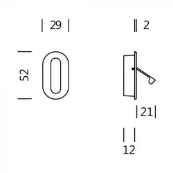 Deurklungel ovaal puurzwart