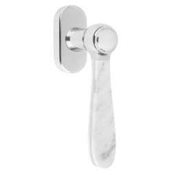 Draaikiepgarnituur Lazaro Rosa-Violan BOSCO LZ100-DK-O niet afsluitbaar - gepolijst RVS/carrara marmer