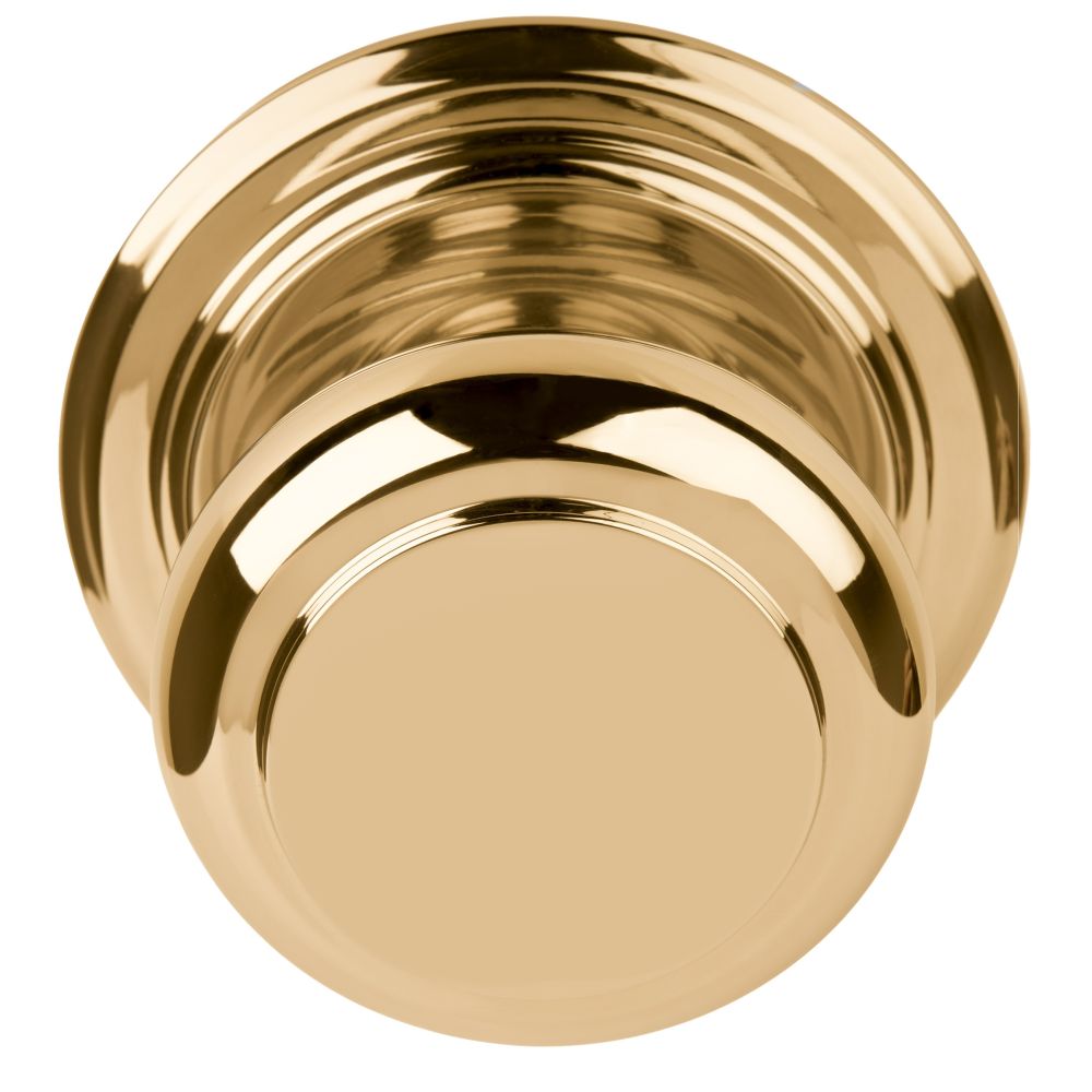 Knop Lazaro Rosa-Violan BOSCO LZ201V vast op rozet - messing ongelakt