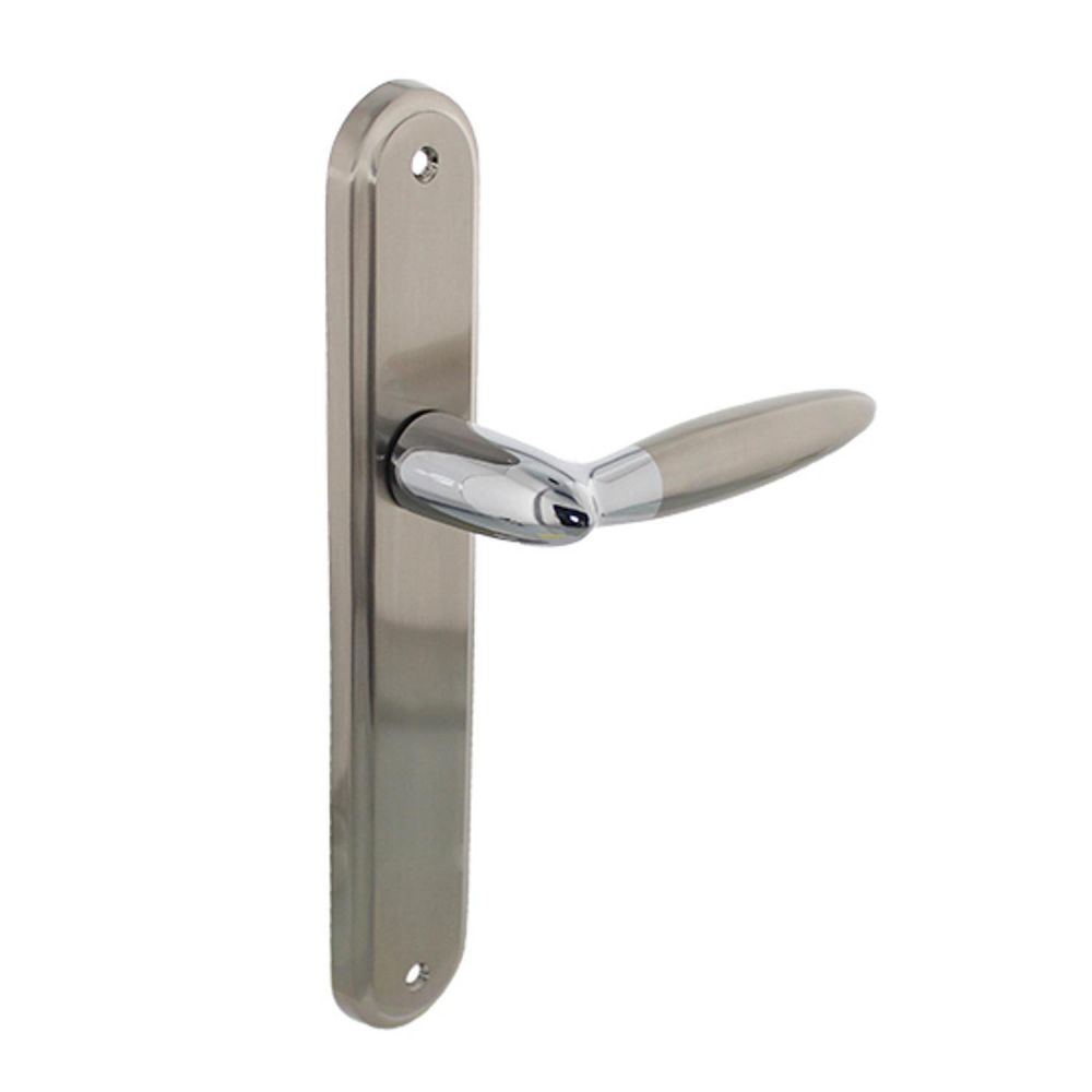 Gatdeel rechts deurkruk Elen op blind langschild chroom/nikkel mat