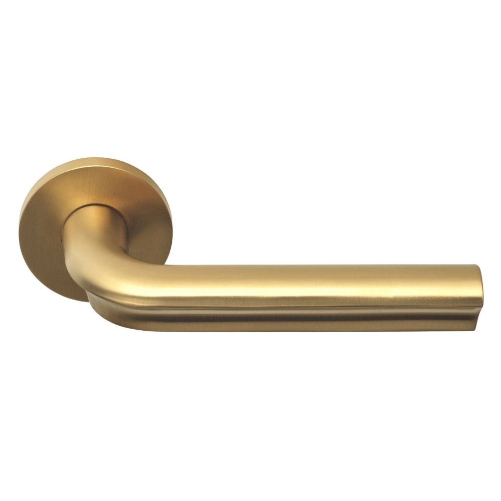 Deurkruk David Rockwell ECLIPSE DR100-G geveerd op rozet - PVD mat goud