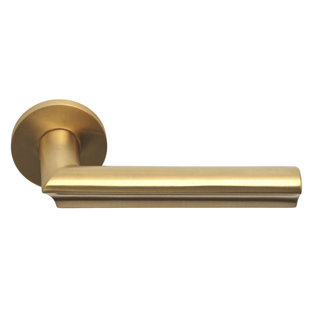 Deurkruk David Rockwell ECLIPSE DR102-G geveerd op rozet - PVD mat goud