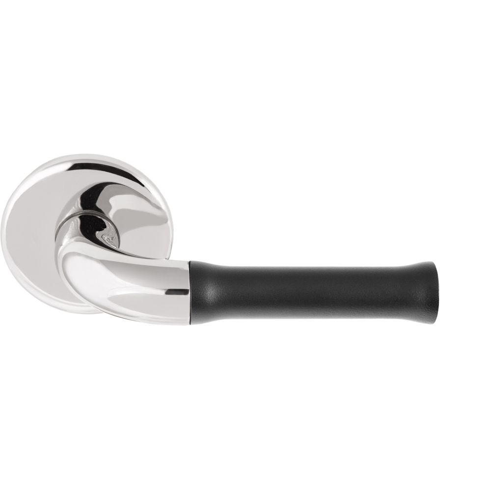 Deurkruk Edward van Vliet NOUR EV100/64 dubbel geveerd op rozet - gepolijst RVS/mat zwart