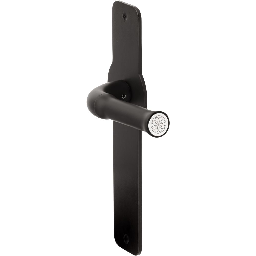 Deurkruk Edward van Vliet NOUR EV100P210SFC ongeveerd op schild - blind mat zwart