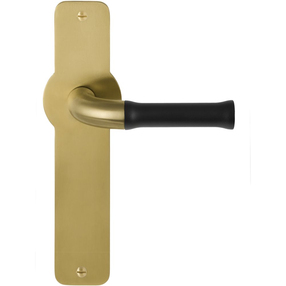 Deurkruk Edward van Vliet NOUR EV100P210SFC ongeveerd op schild blind - PVD mat goud/mat zwart