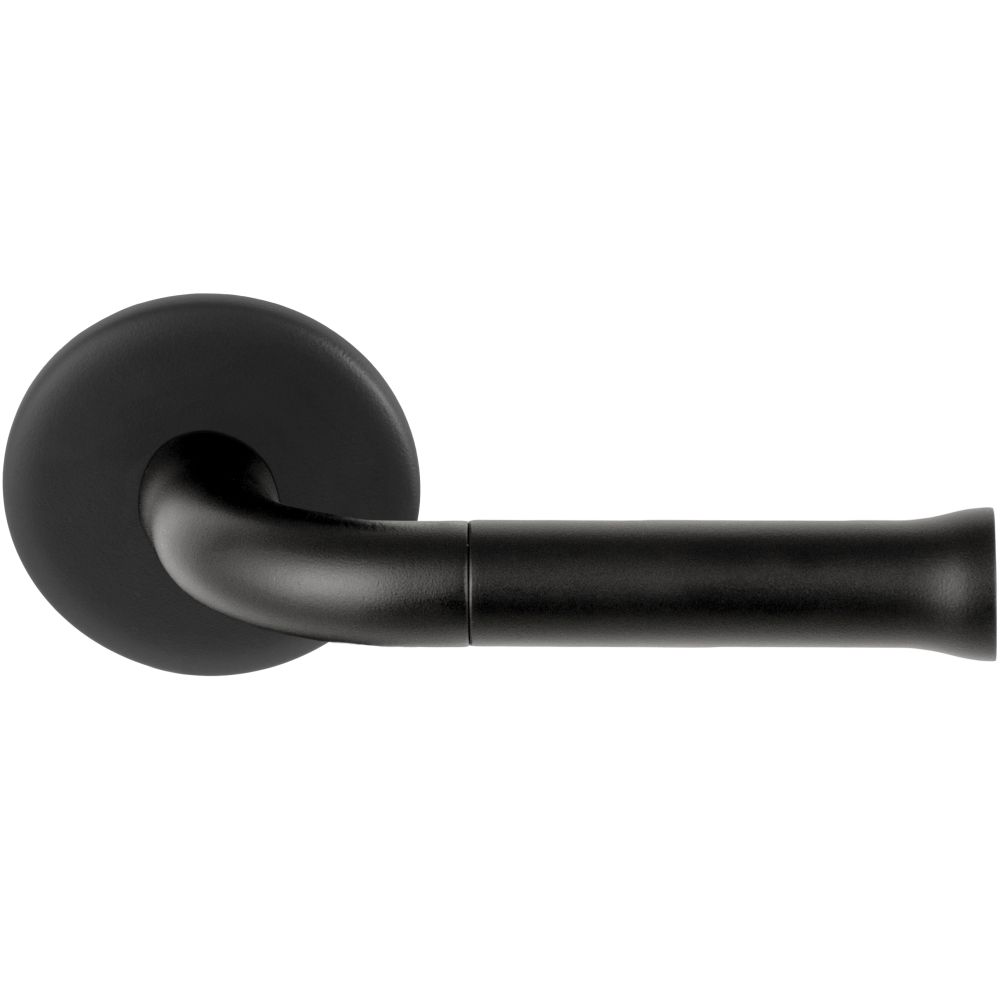 Deurkruk Edward van Vliet NOUR EV101ZL/64 zonder logo dubbel geveerd op rozet - mat zwart