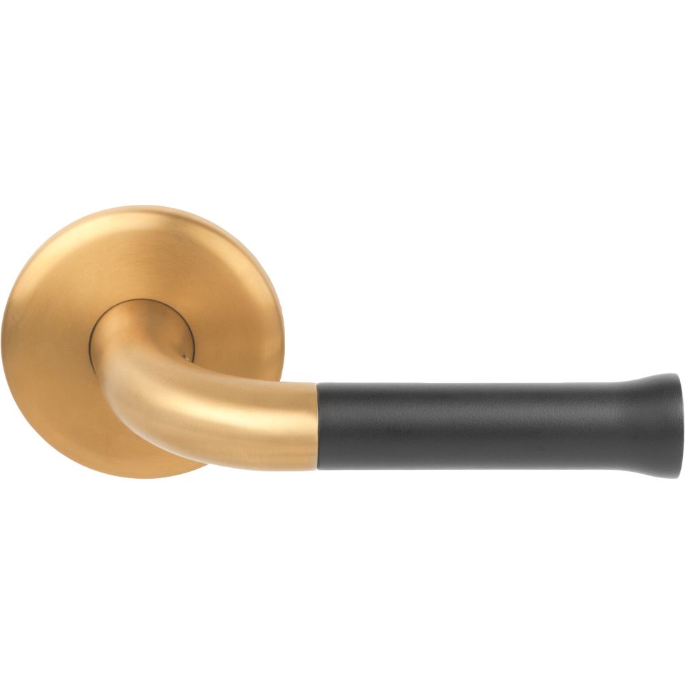 Deurkruk Edward van Vliet NOUR EV101/64 dubbel geveerd op rozet - PVD mat goud/mat zwart